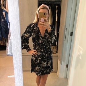 Parker long sleeve silk dress